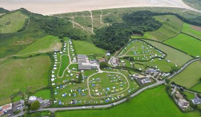 Nicholaston Farm aerial view