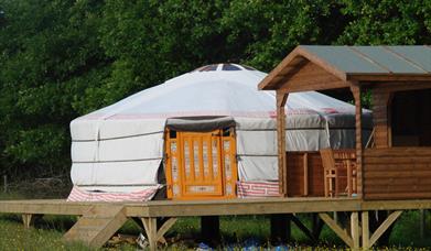 Seren Retreat exterior of glamping tent