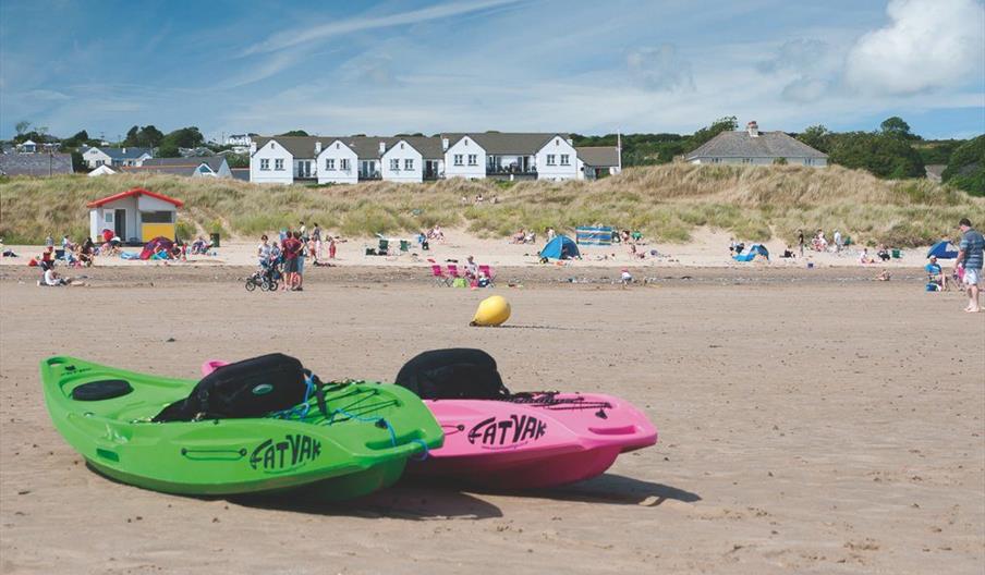 Croft Acre Holiday Cottages kayaks on beach