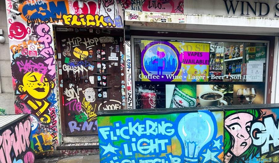 Front Door of Flickering Light