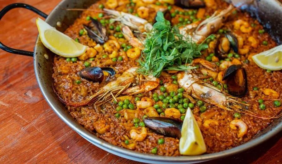 Lolis Mediterranean Restaurant seafood paella