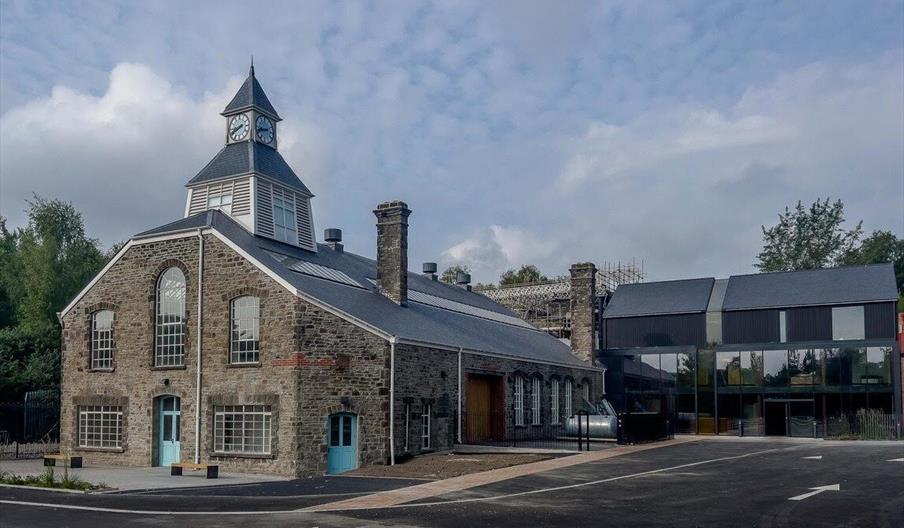 Penderyn Swansea Copperworks Distillery entrance and main building