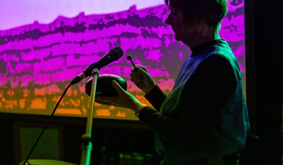 Tŷ Tawe musician on stage