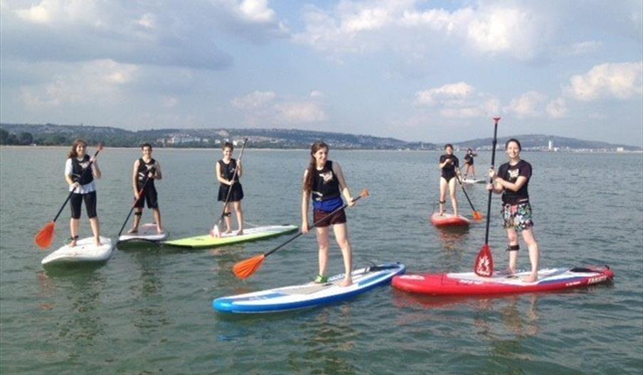 The Sup Hut paddle boarding class with instructor