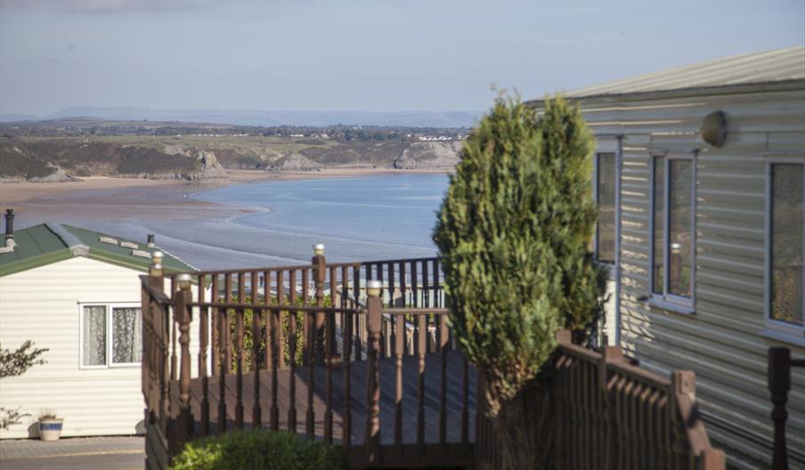 A caravan at Greenways of Gower