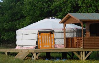 Seren Retreat exterior of glamping tent