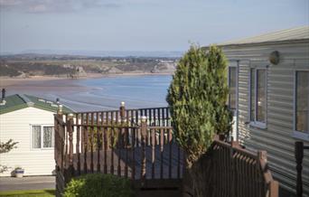 A caravan at Greenways of Gower