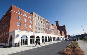 A photo of one of the group accommodation building provided by Swansea University's Swansea Bay Campus