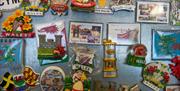 Novelty magnets available for purchase at Swansea Market