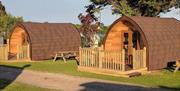 A photo of the Glamping huts available at Bank Farm Leisure Park