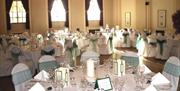 A banquet set up at Brangwyn hall