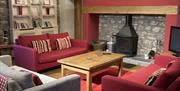 A living room inside one of the Gower Country Cottages