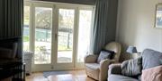 A living room inside one of the Gower Country Cottages