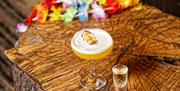 Bambu Beach Bar cocktail and shot