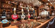 Main bar at The Angel Inn, Pontneathvaughan