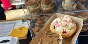 Bowla bread roll filled with ice cream