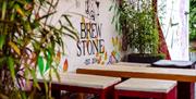 Brewstone outdoor seating area