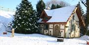 Coynant Farm Guesthouse, Cottages and Farm Park covered in snow