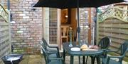 Duffryn Farm Cottages outdoor seating area