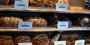 Little Valley Bakery shelves of loaves of bread