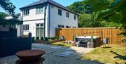 Maes Yr Haf garden area with hottub