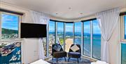 Meridian Quay Apartments  view of swansea from penthouse