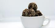 Millefoglie chocolate truffles in mug