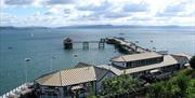 Mumbles Pier aerial view of pier