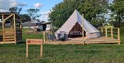 Panoramic Camping and Glamping exterior view of glamping tent