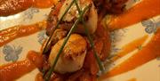 Pant y gwydr seafood dish