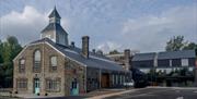 Penderyn Swansea Copperworks Distillery entrance and main building