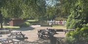 Pub On The Pond beer garden area with seating