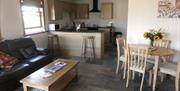 Pylewell Annex living and kitchen area with sofas