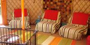 Seren Retreat tent interior with chairs