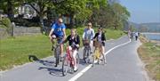 Swansea Bay without a Car family cycling