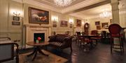 Grand drawing room with antique furniture