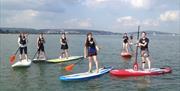 The Sup Hut paddle boarding class with instructor