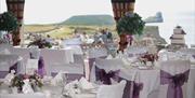 The Worm_s Head Hotel seating dressed for wedding