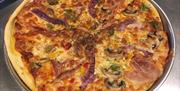 Three Cliffs Coffee Shop fresh made pizza