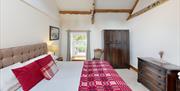 King size bed with welsh blanket