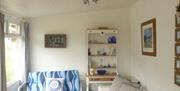 Whiteshell Chalets living area with sofas