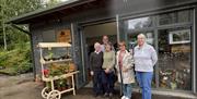 Local artisans outside Y Siop, Penllergare Valley Woods