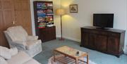 The living room inside of Gower Edge