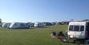 A caravan parked at Bank Farm Leisure Park